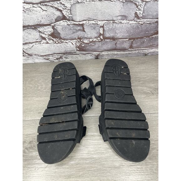 Mobils Mephisto Black Synthetic Ankle Strap Wedge Sandals Women Sz 39EU/8.5M US - Picture 9 of 16
